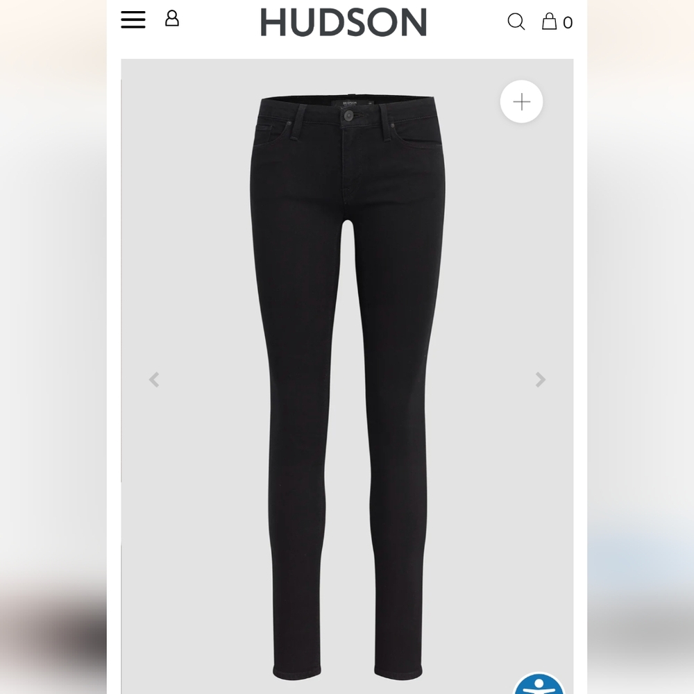 Hudson Chocolate Brown Krista Super Skinny Cotton Lyocell Pants Size 28